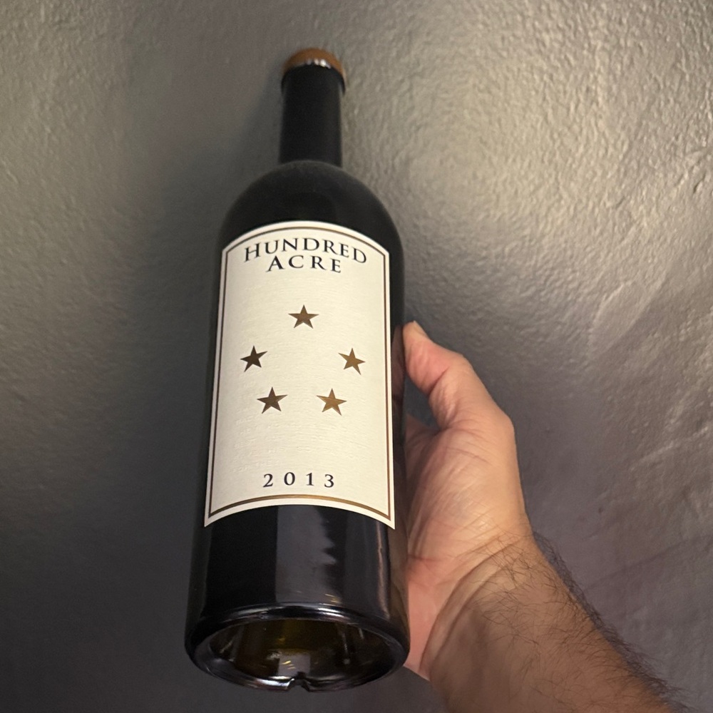 Hundred Acre ‘Ark Vineyard’ 2013 EMPTY BOTTLE (Very Rare)